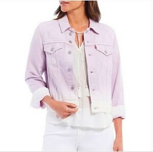 Levi's Original Denim Trucker Jacket in Lavender Dip ombré size L